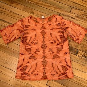 H&M Orange Crochet Top